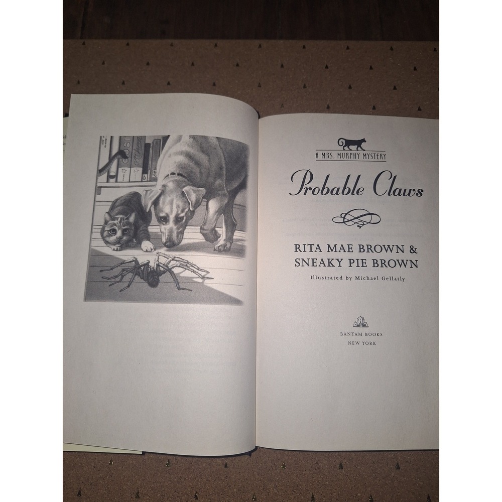 Probable Claws Rita Mae Brown Sneaky Pie Brown Mrs Murphy Mystery Hardcover 2018 - Picture 3 of 9